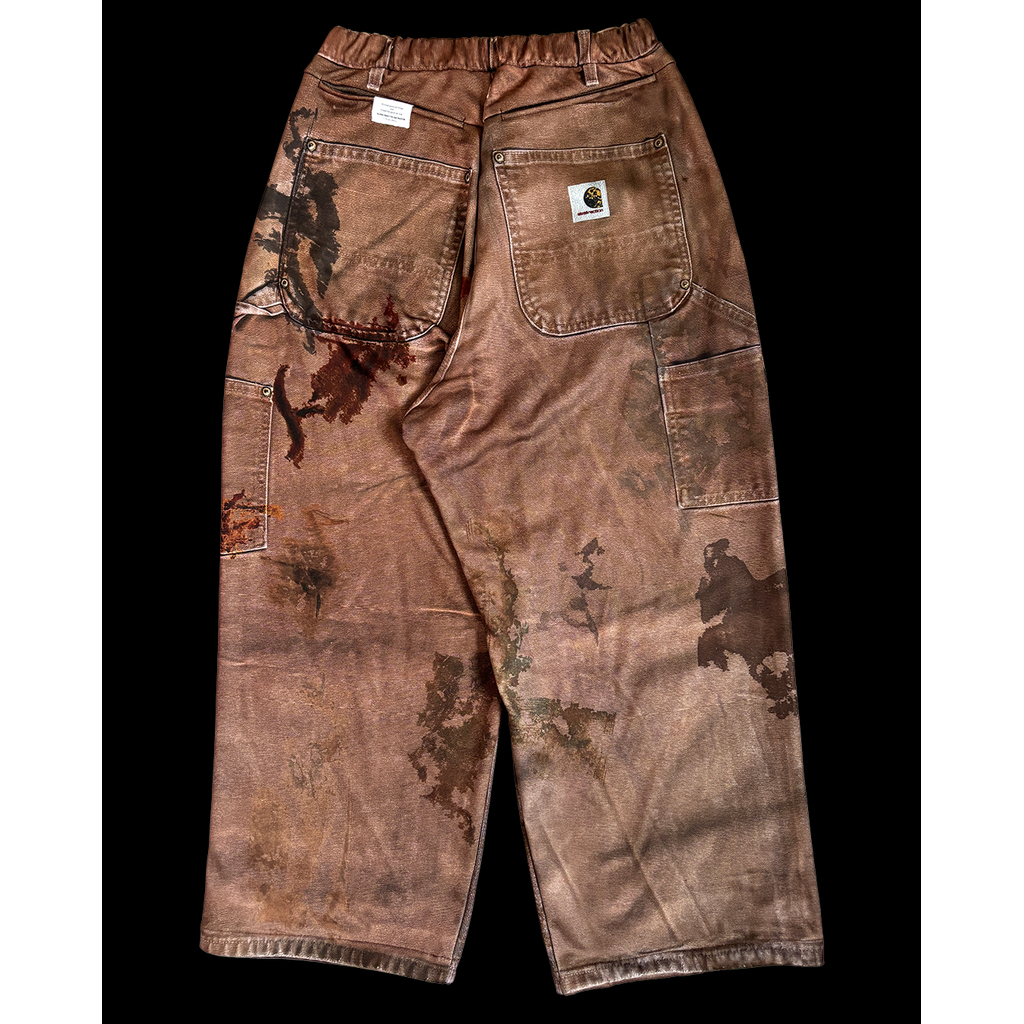 TALKING ABOUT THE ABSTRACTION PRINT DUCK WIDE PANTS