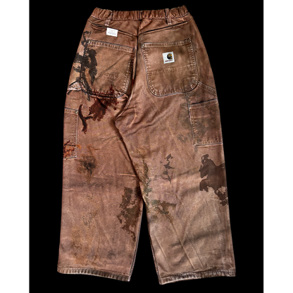 TALKING ABOUT THE ABSTRACTION PRINT DUCK WIDE PANTS