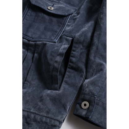 FDMTL FA26JK54U FLOCK LEATHER JACKET 3YR WASH