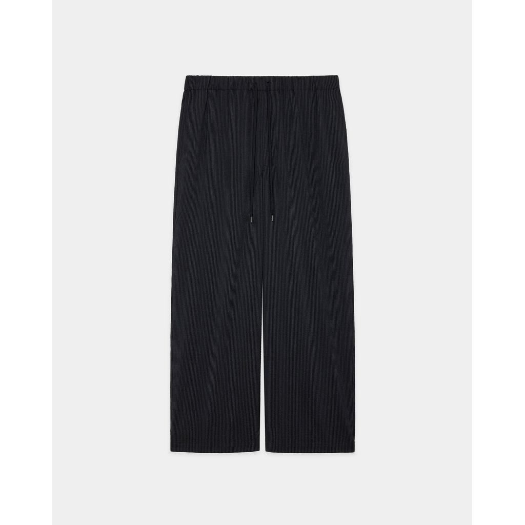 marka Wool seersucker / Wide Cylinder Fit Easy Pants