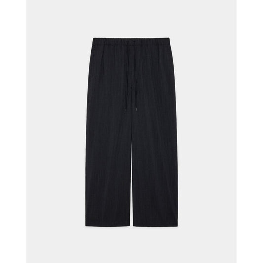 marka Wool seersucker / Wide Cylinder Fit Easy Pants