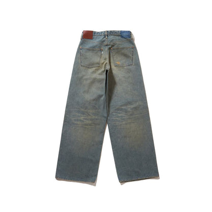SUGARHILL  DAMAGED MODERN DENIM PANTS WIDE CUT