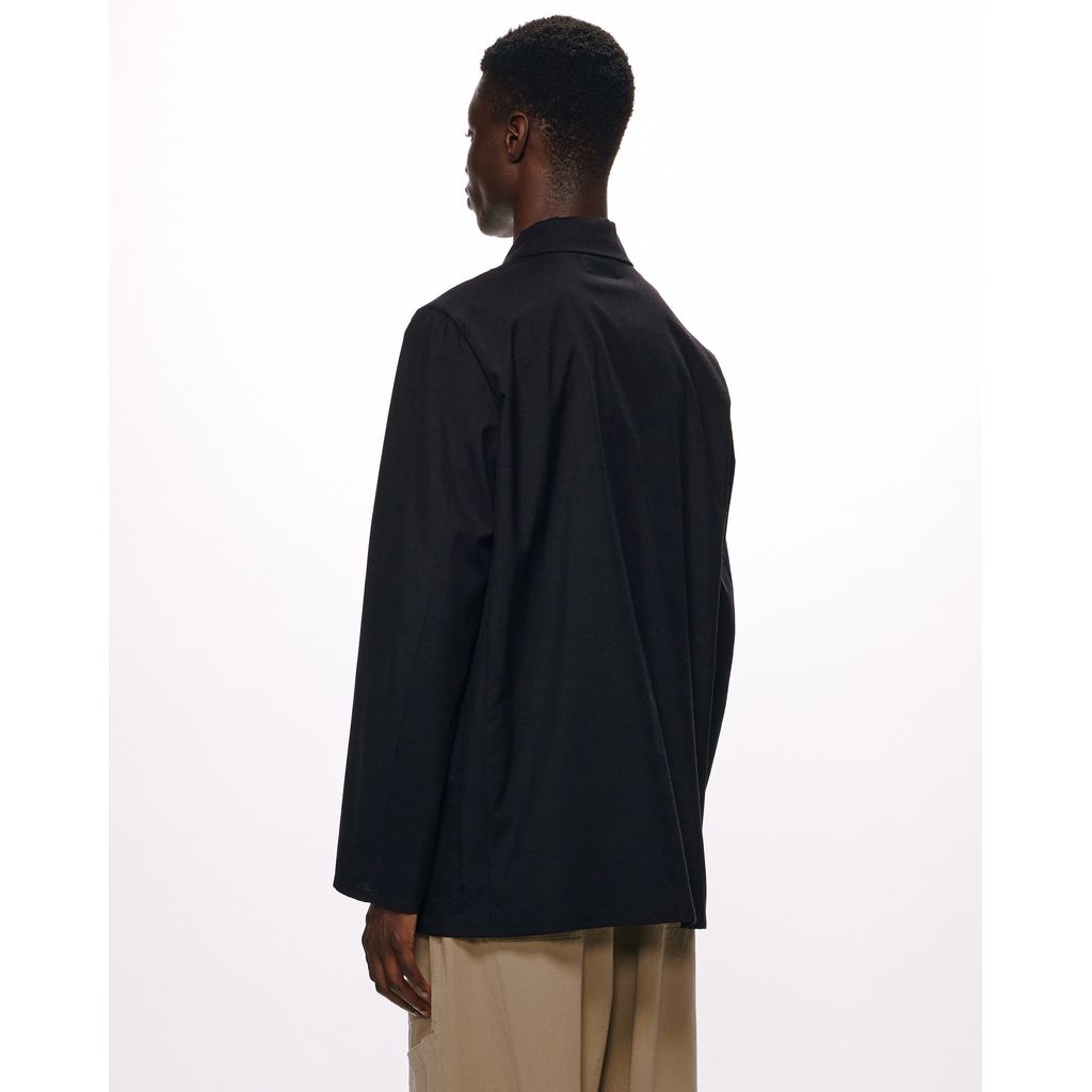 MARKA 2/72 WASHER WOOL TROPICAL W.B JACKET LOOSE FIT – MAROON WEBSTORE