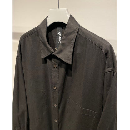 Ground Y LIGHT COTTON TWILLL WASH ONC LONG SHIRT