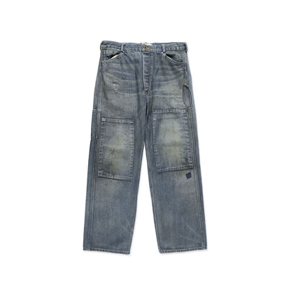 BOW WOW MINER'S REPAIRED DENIM WORK PANTS