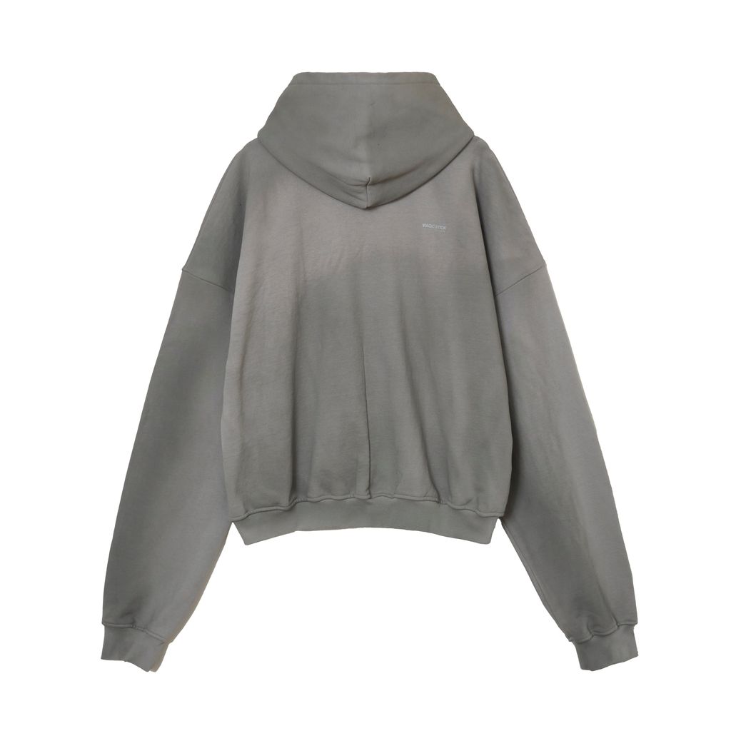 MAGIC STICK 2 Tone Comfort Hoodie (STEEL GREY with SPRAY)