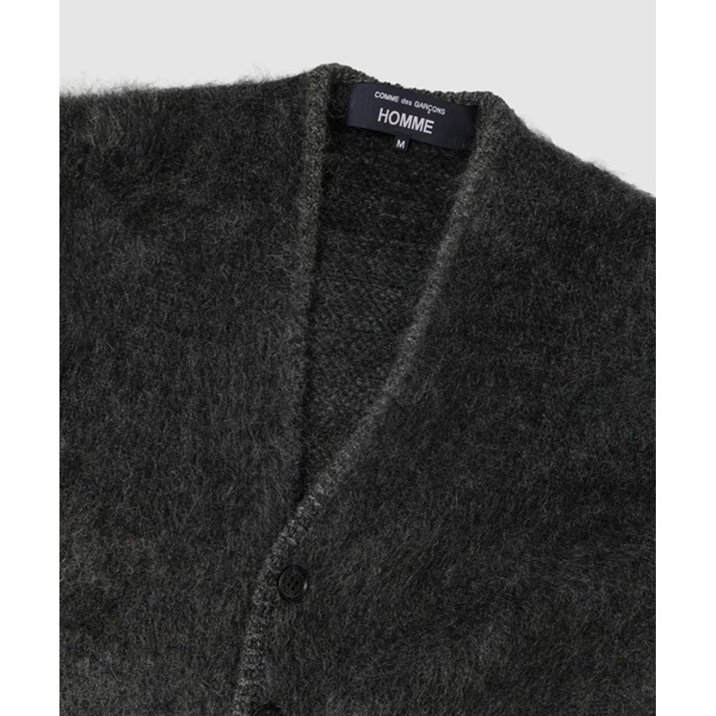 COMME des GARCONS HOMME MOHAIR BORDER CARDIGAN（GRAY）