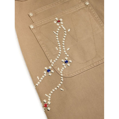 VANDY THE PINK Cotton Twill Stud Pants