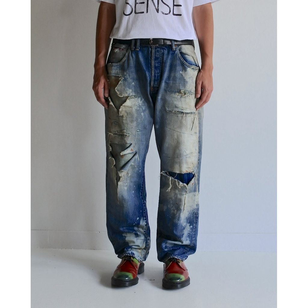 ANACHRONORM HARD REMAKED REGULAR TAPERED 5P PANTS INDIGO (REMAKE)