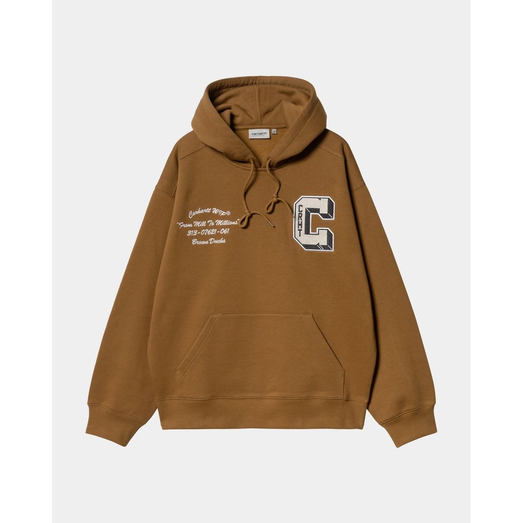 CARHARTT WIP  HOODED BROWN DUCKS SWEAT