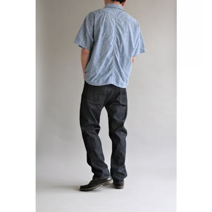 ANACHRONORM S/S CHAMBRAY COVERALL SHIRT INDIGO