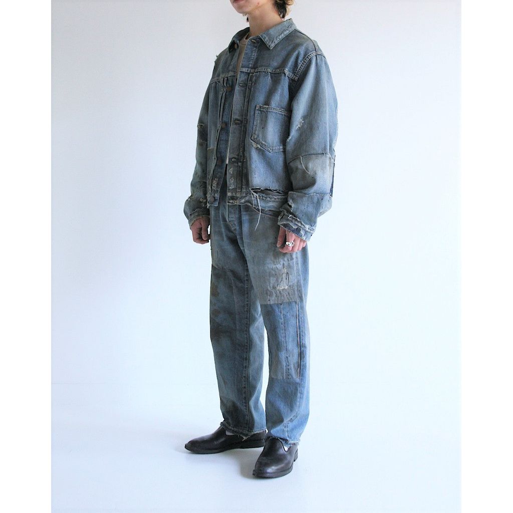 ANACHRONORM  AN290 HARD REMAKED FRONT TUCK DENIM JACKET INDIGO