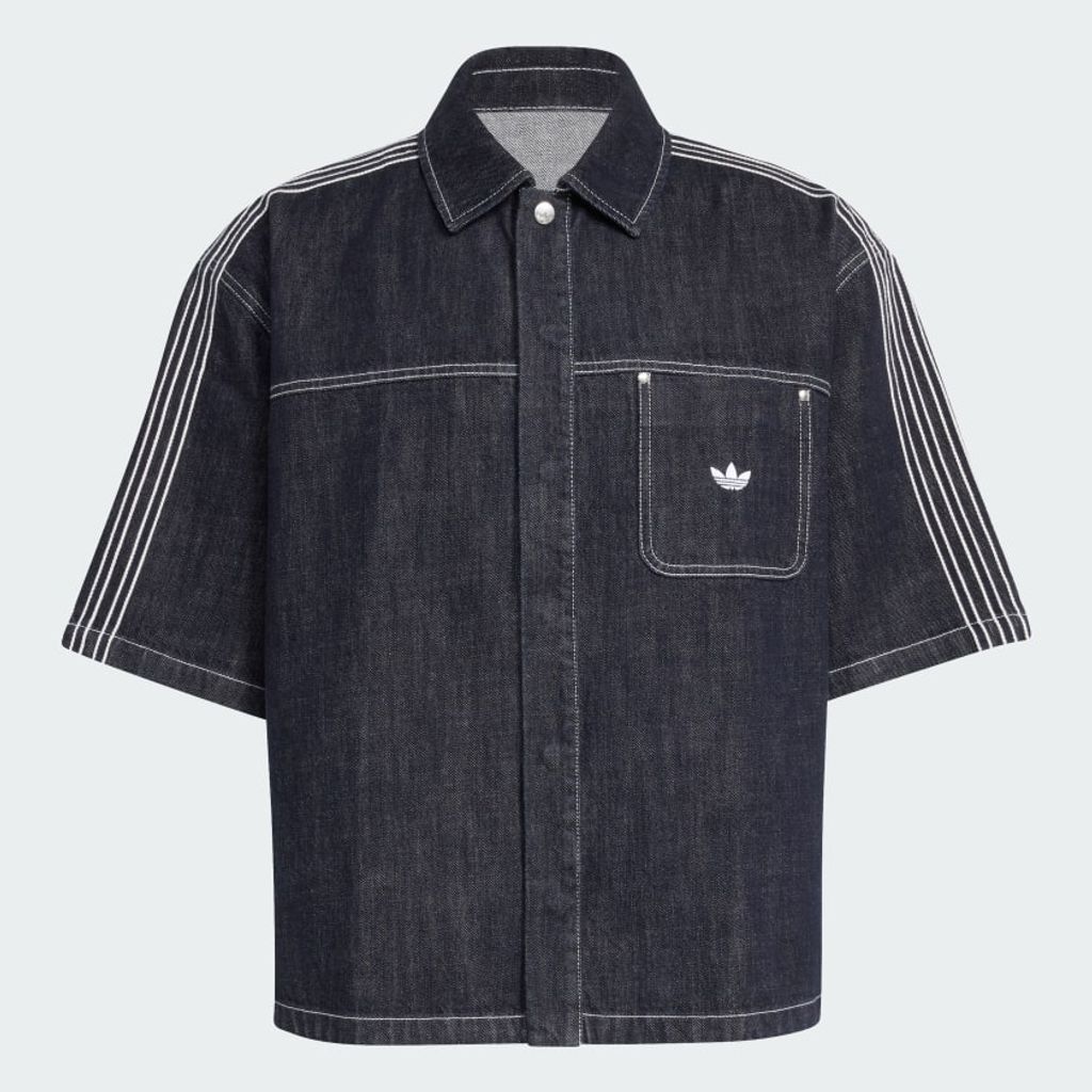 adidas originals オリジナルス デニム半袖ワーク シャツ（Indigo Denim）