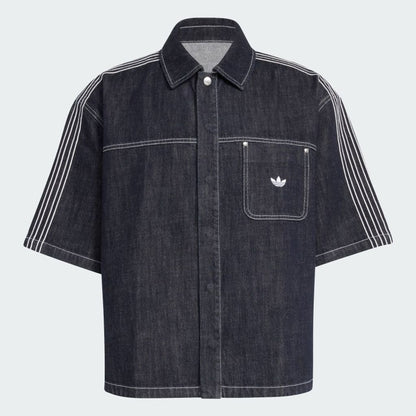adidas originals オリジナルス デニム半袖ワーク シャツ（Indigo Denim）