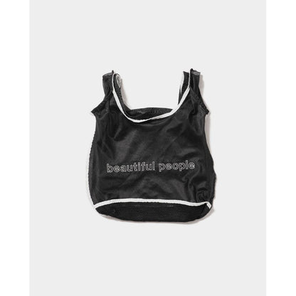 beautiful people contour logo flip mesh bag