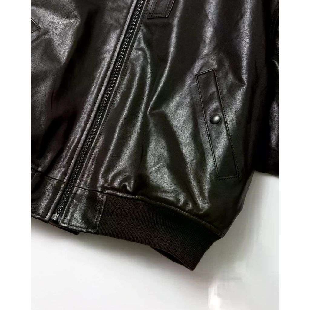 beautiful people light lamb leather fanshape MA-1blouson
