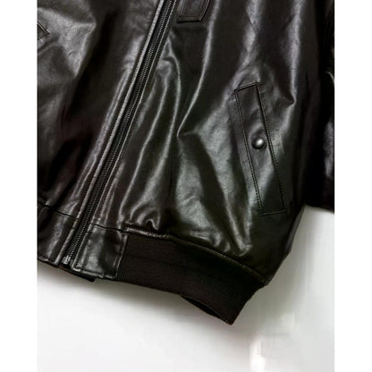 beautiful people light lamb leather fanshape MA-1blouson