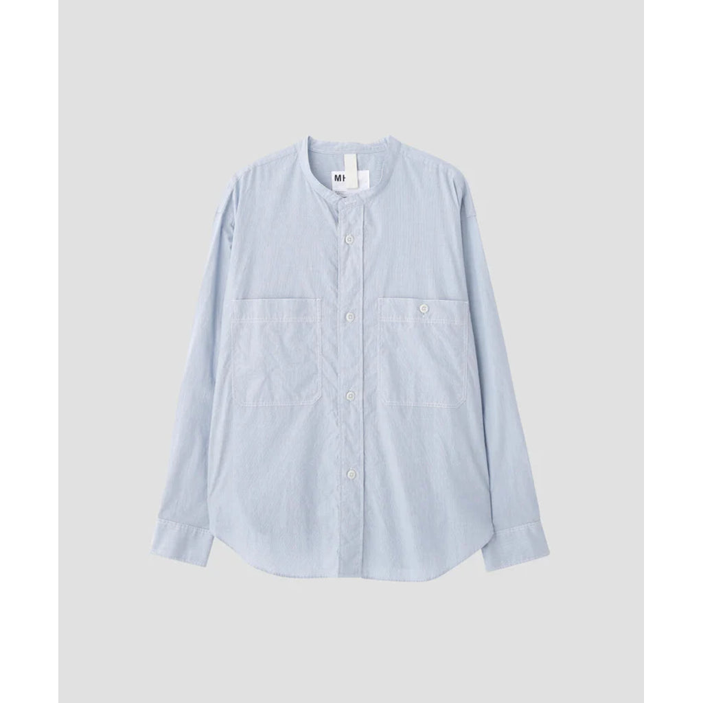 MHL. WORN COTTON HAIRLINE STRIPE SHIRT