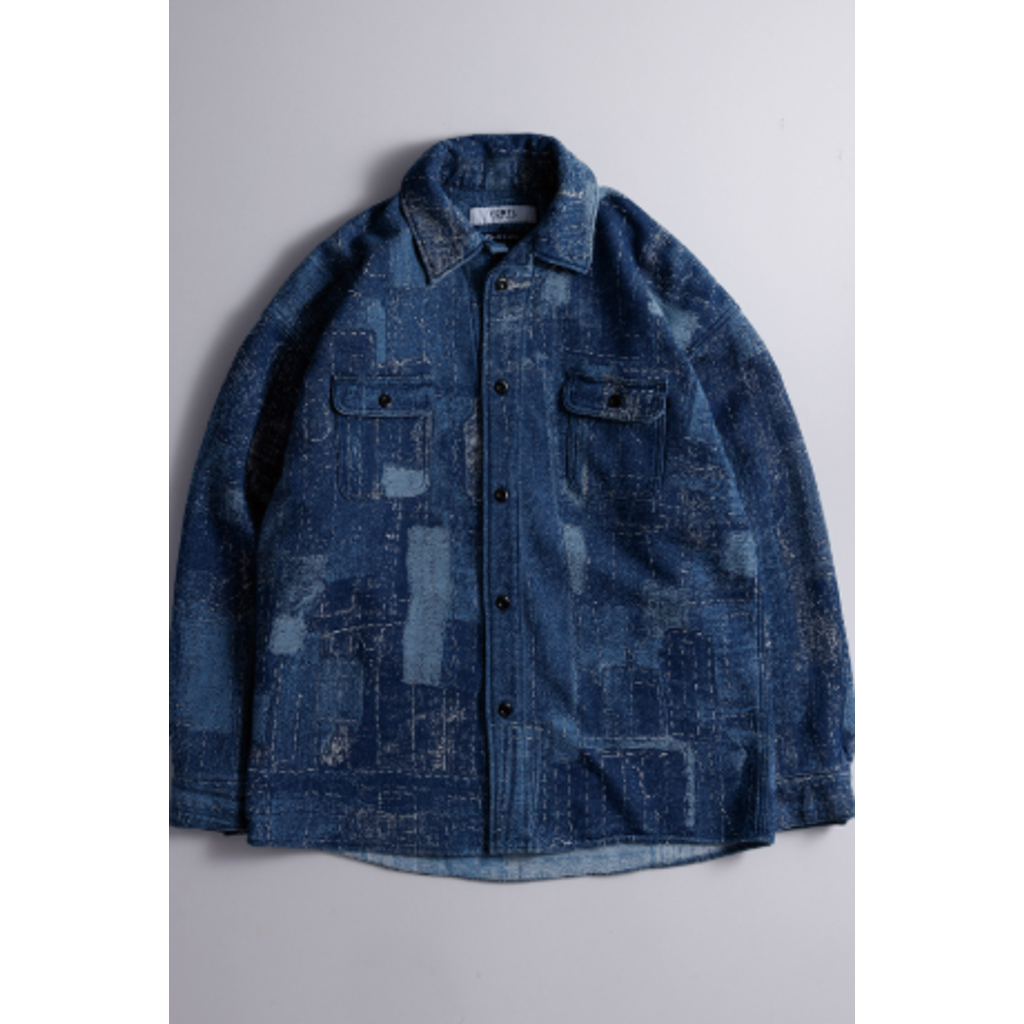 FDMTL FA26SH41JU BORO JACQUARD SHIRT JACKET 3YR WASH