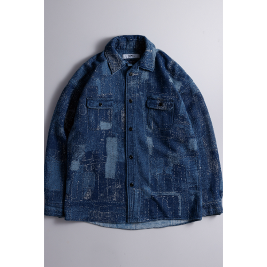 FDMTL FA26SH41JU BORO JACQUARD SHIRT JACKET 3YR WASH