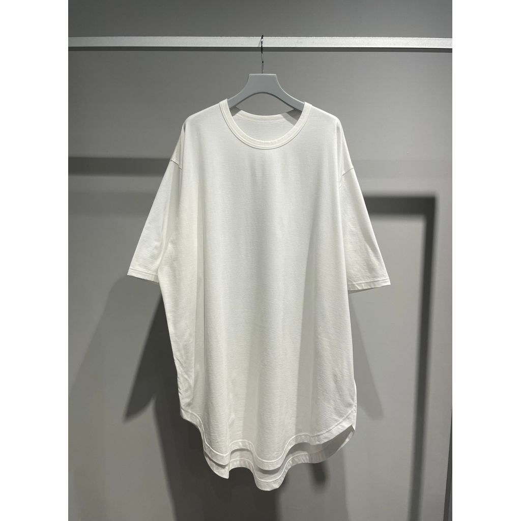 Ground Y COTTON JERSEY HEM ROUND JUMBO T-SHIRT SHORT SLEEVES