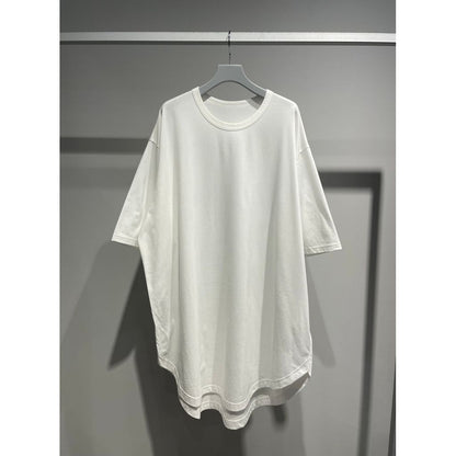 Ground Y COTTON JERSEY HEM ROUND JUMBO T-SHIRT SHORT SLEEVES