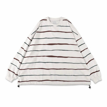 S.F.C SUPER BIG STRIPE  LS  TEE (W/DRAWSTRINGS)