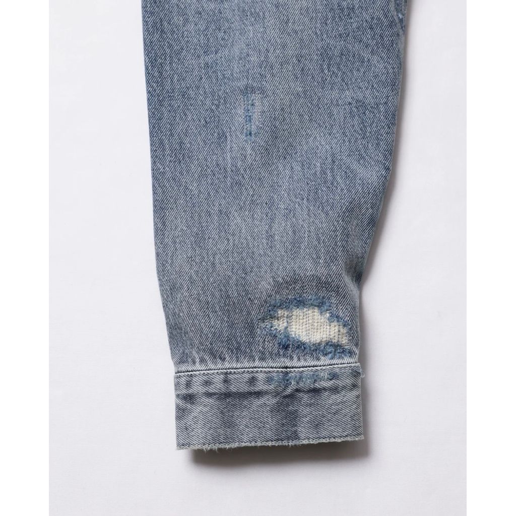 Liberaiders DAMAGED DENIM TRUCKER JACKET