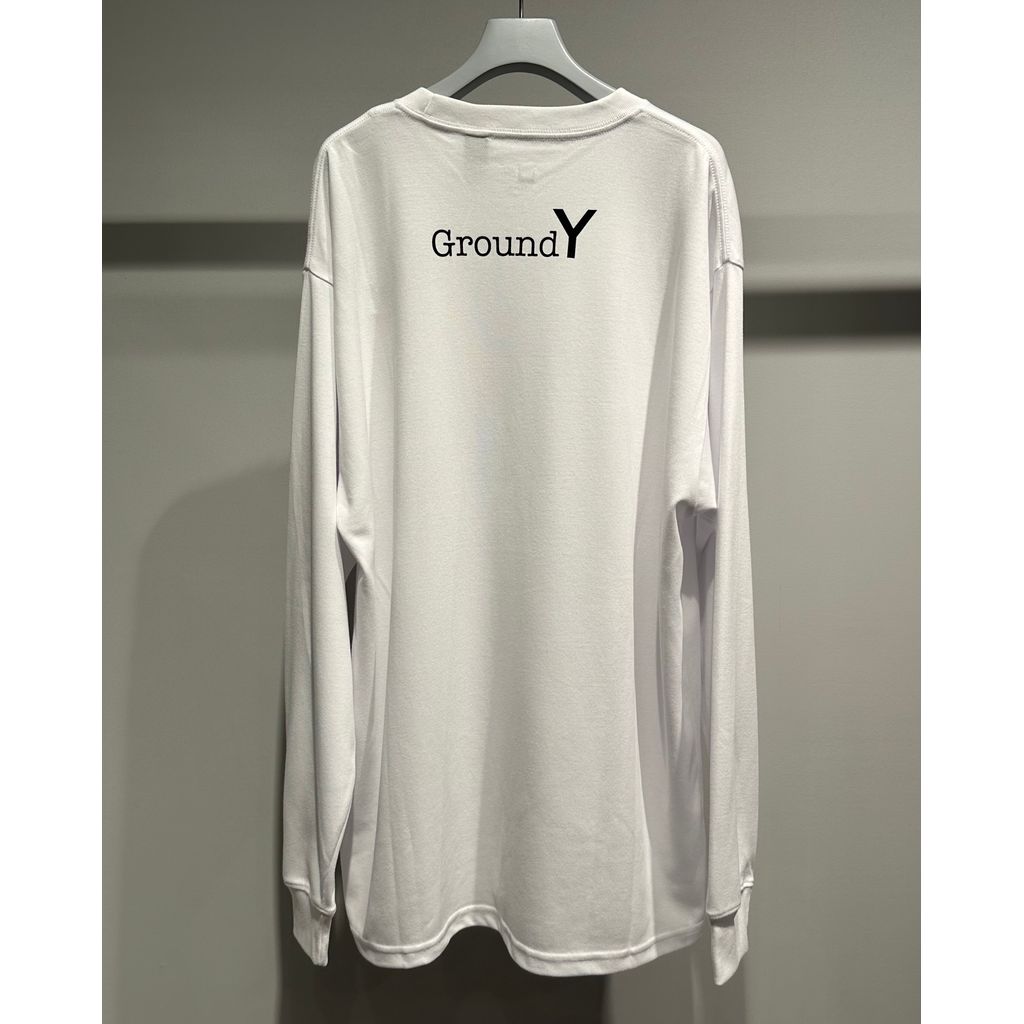 Ground Y×NEWERA(R) L/S OVERSIZED PERFORMANCE TEE WHITE