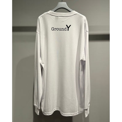 Ground Y×NEWERA(R) L/S OVERSIZED PERFORMANCE TEE WHITE