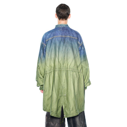 TOLQ Gradation Printed Denim Jacket×Mod Coat