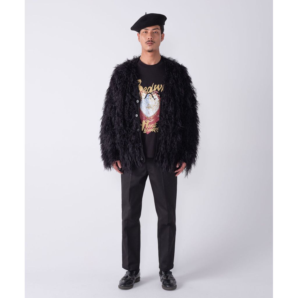 BEDWIN & THE HEARTBREAKERS LONG HAIR MOHAIR CARDIGAN "CHEWBACCA"