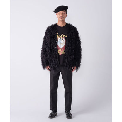 BEDWIN & THE HEARTBREAKERS LONG HAIR MOHAIR CARDIGAN "CHEWBACCA"