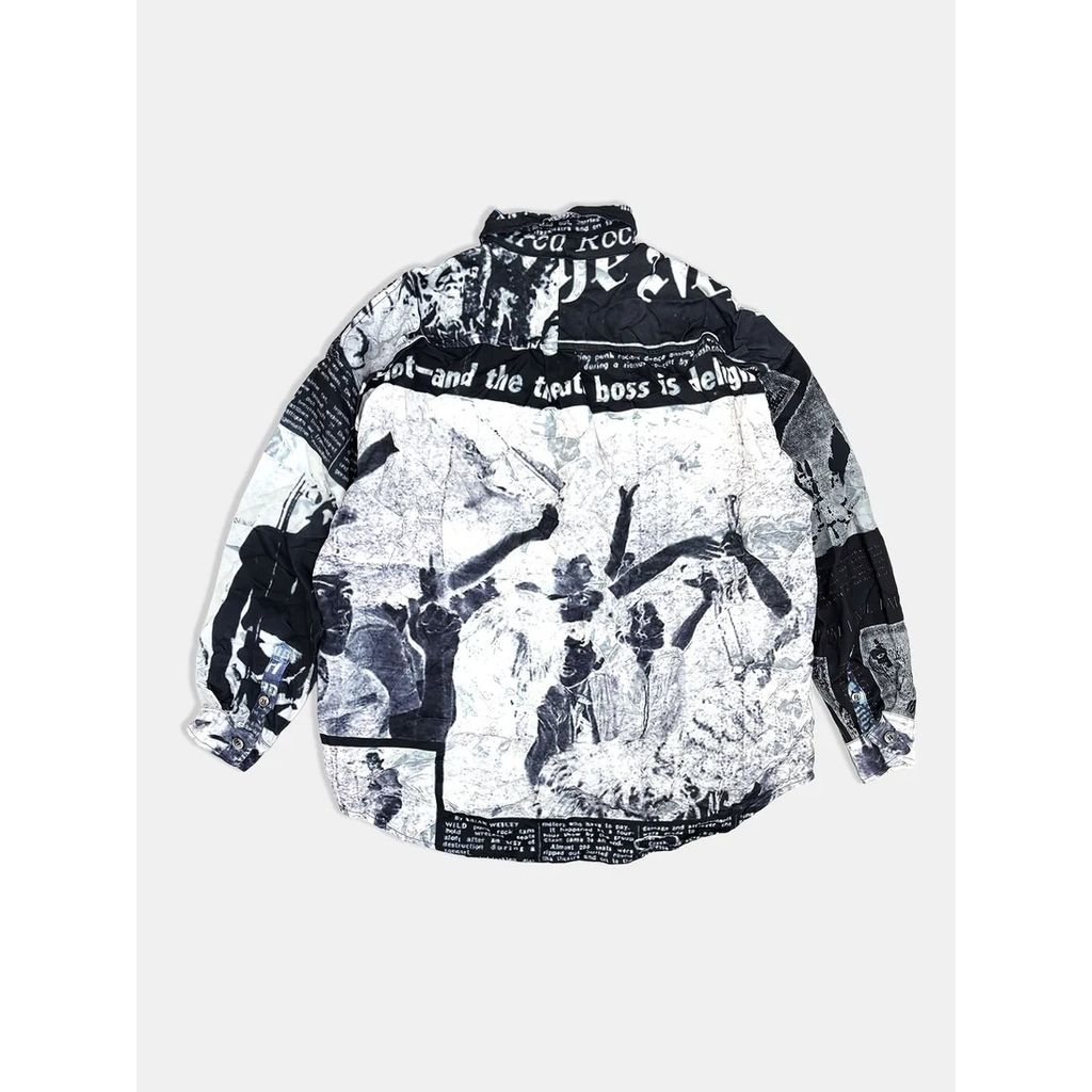 TALKING ABOUT THE ABSTRACTION NEWS PAPER SHIRTS 2627AW-SH-003