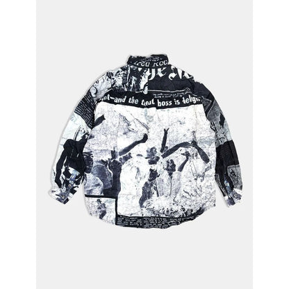 TALKING ABOUT THE ABSTRACTION NEWS PAPER SHIRTS 2627AW-SH-003