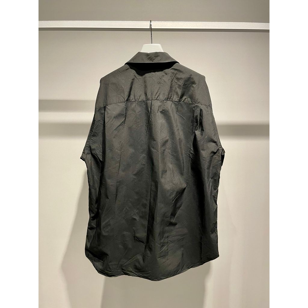 COMME des GARCONS HOMME コットンエステルブロード 製品加工 シャツ（BLACK）