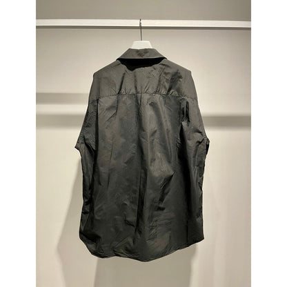 COMME des GARCONS HOMME コットンエステルブロード 製品加工 シャツ（BLACK）