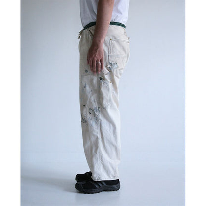 ANACHRONORM  AN297-W DART PAINT PAINTER EASY PANTS OFF WHITE ×GREEN