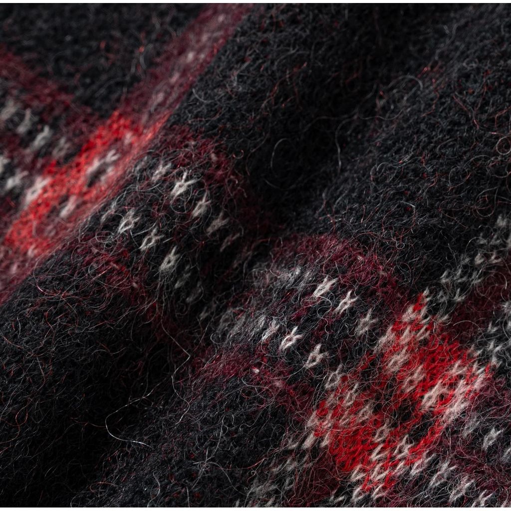 RATS MOHAIR CHECK CARDIGAN
