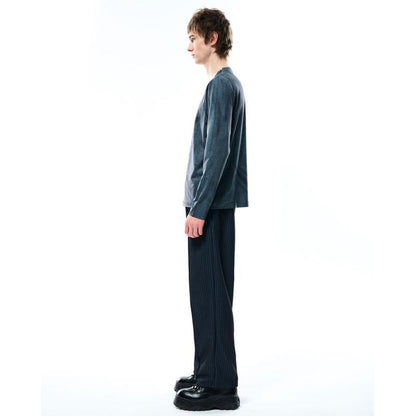 TOLQ  Printed Mock Neck T-shirts(L/S)