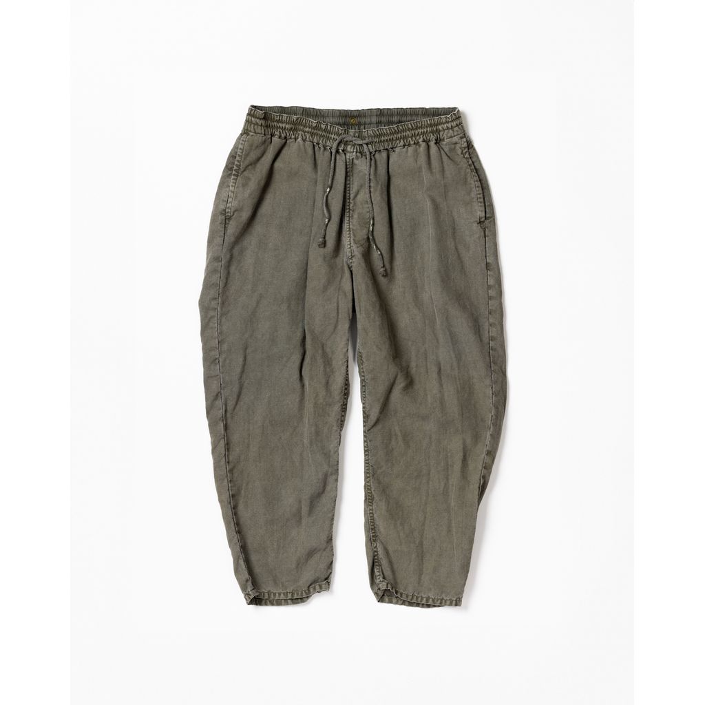 ANACHRONORM PIGMENT DYED LINEN TAPERED EASY PANTS