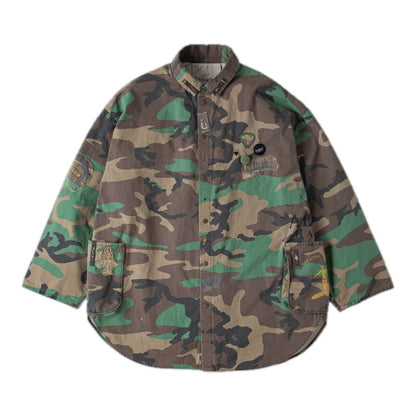 PORTER CLASSIC ALOHA CAMOUFLAGE SHIRT JACKET