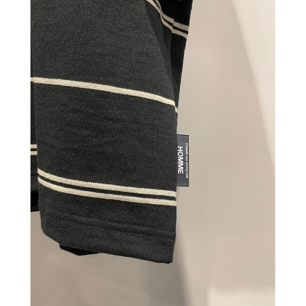 COMME des GARCONS HOMME COTTON BORDER POCKET TEE （BLACK）