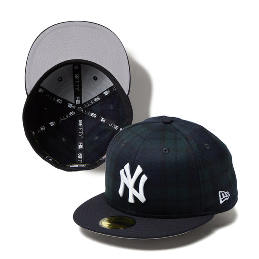 NEW ERA  59FIFTY Powered by GORO NAKATSUGAWA（min-nano）ニューヨーク・ヤンキース ブラックウォッチ ネイビーバイザー