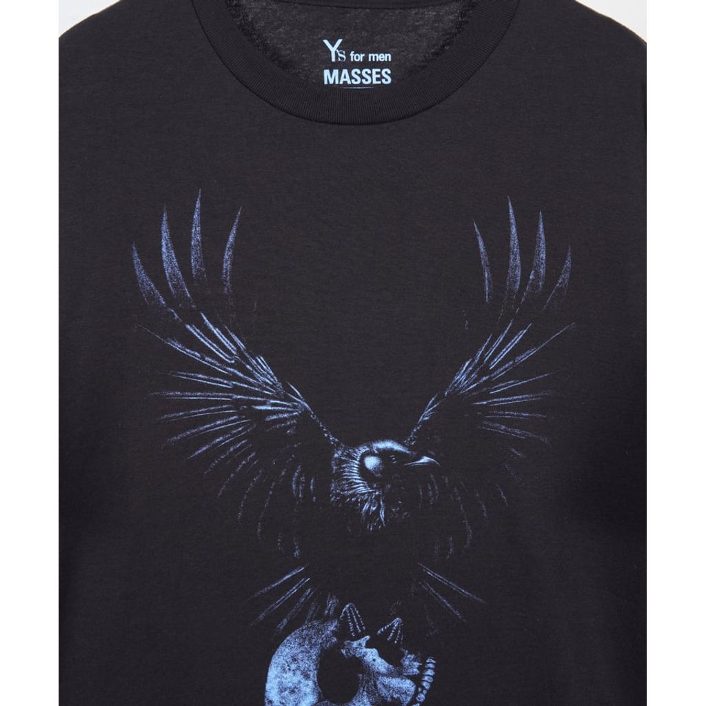 Y's for men × masses ROUND NECK SHORT SLEEVE T D-1