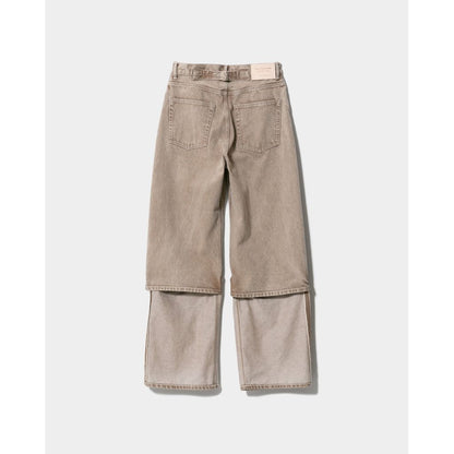 beautiful people organic FOX brown flip hem pants