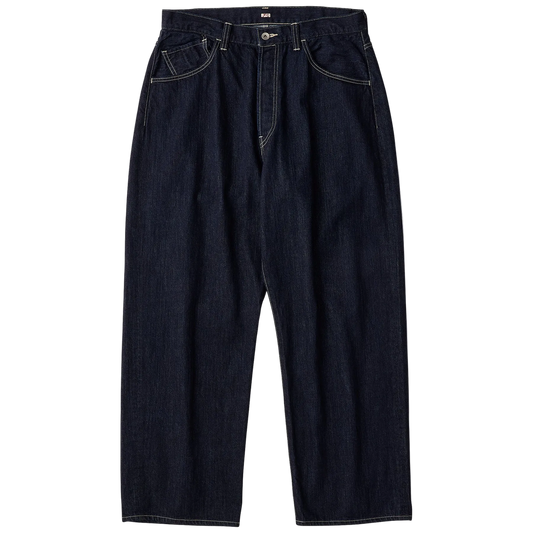 PORTER CLASSIC STEINBECK DENIM PANTS -DARK NAVY-
