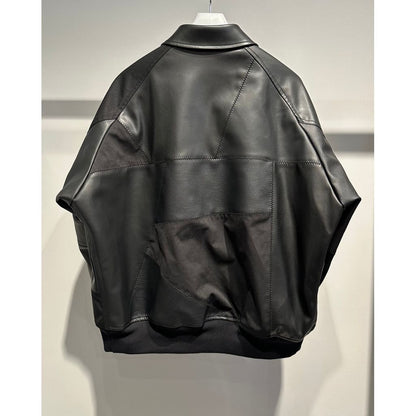 COMME des GARCONS HOMME SYNTHETIC LEATHER PATCHWORK BLOUSON（Black）