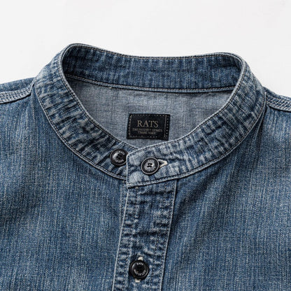 RATS STAND COLLAR DENIM SHIRT