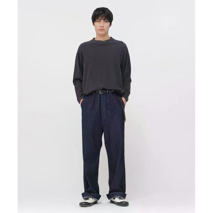 MHL. CANTON LIGHT DENIM TROUSERS